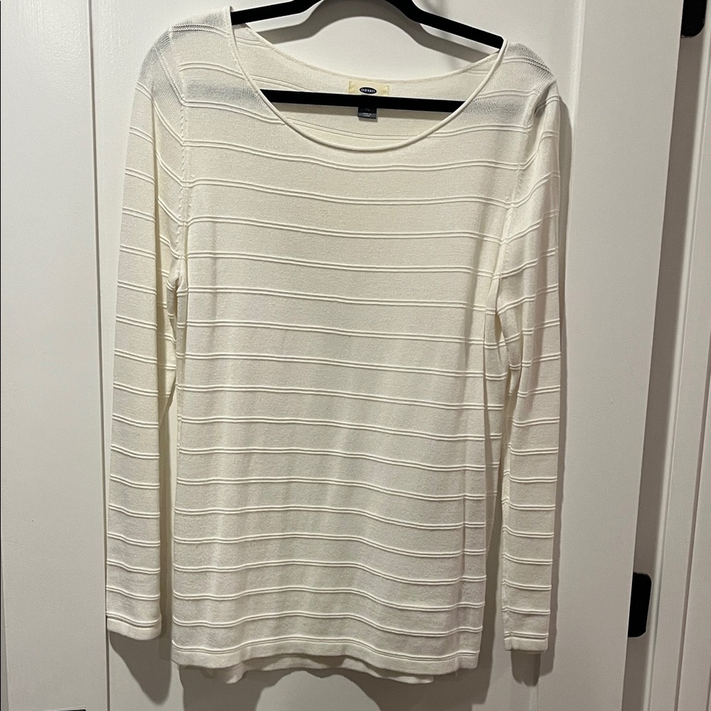 Women's Cream Striped Top